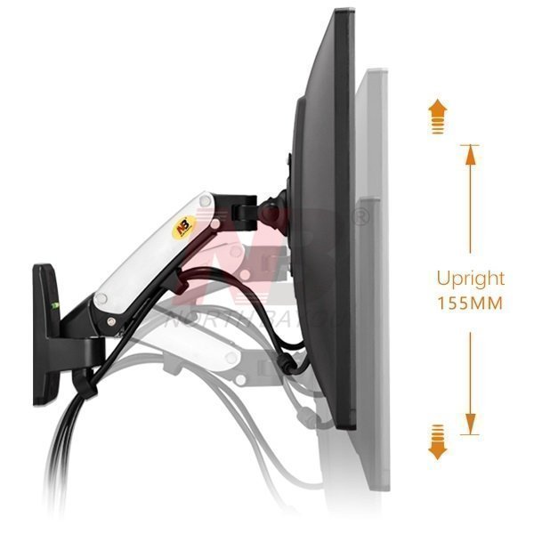 NBmounts F120 Gas Strut TV/Monitor Wall Mount Single Arm 10×10