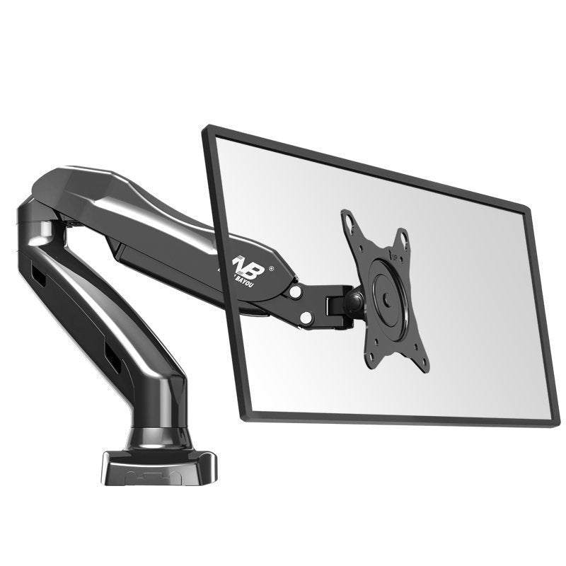NBMounts F80 Gas Strut Desk Monitor Mount Single Arm Black