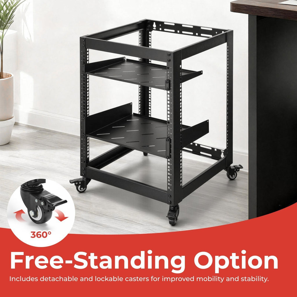 Lumivida Open Frame Server Rack 12U CAB-017-12U