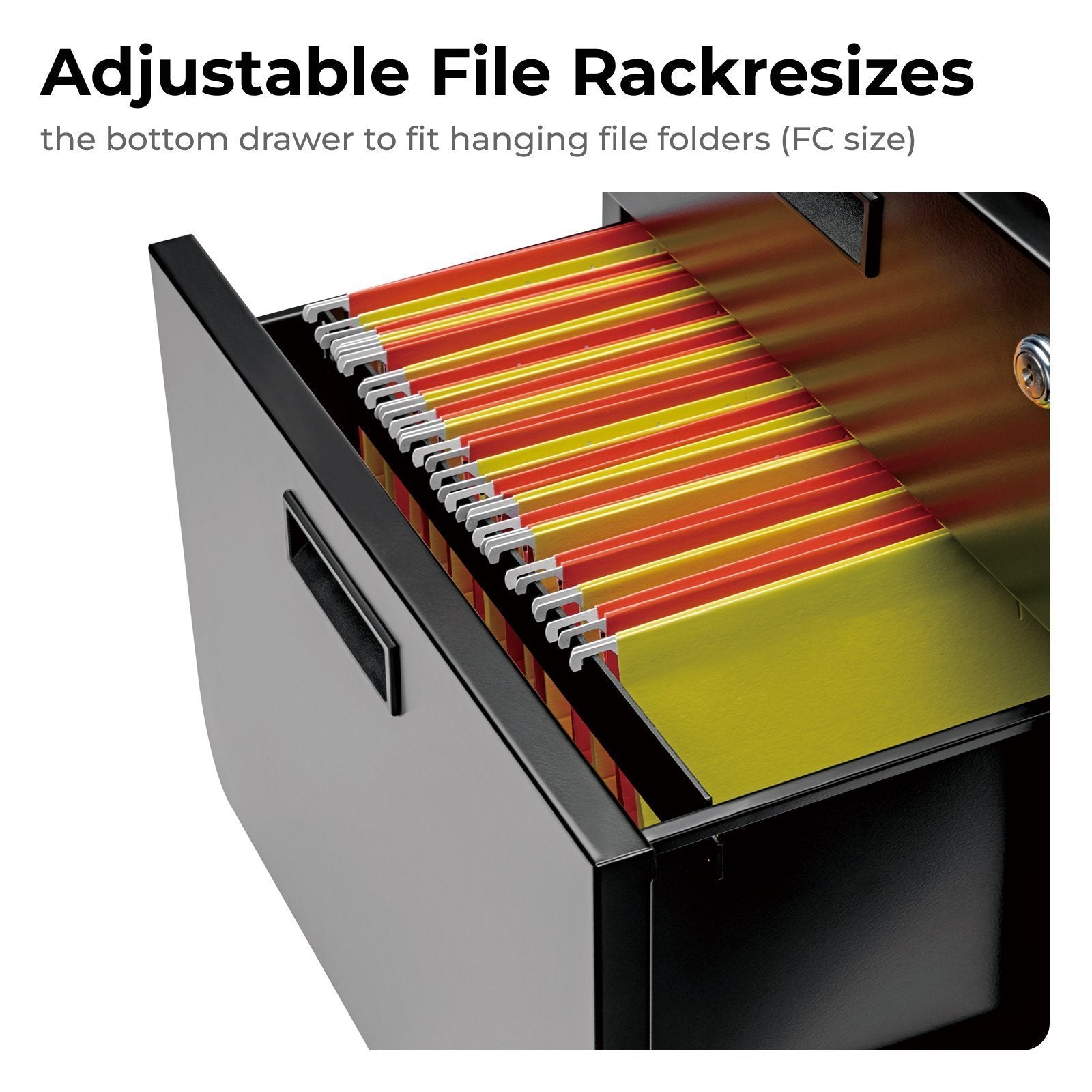 Lumivida File Cabinet Mobile with 3 Lockable Drawers CAB03-3