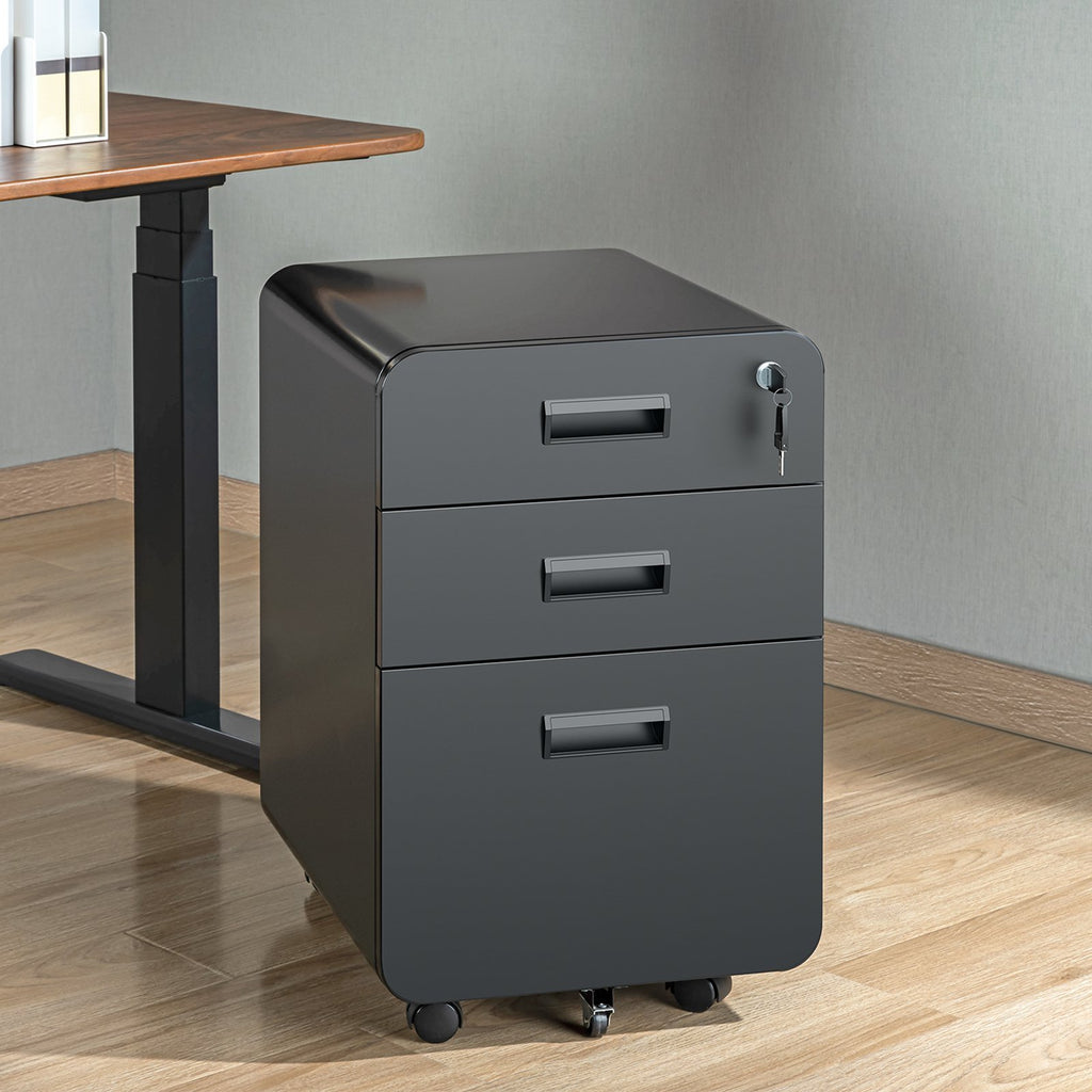 Lumivida File Cabinet Mobile with 3 Lockable Drawers CAB03-3