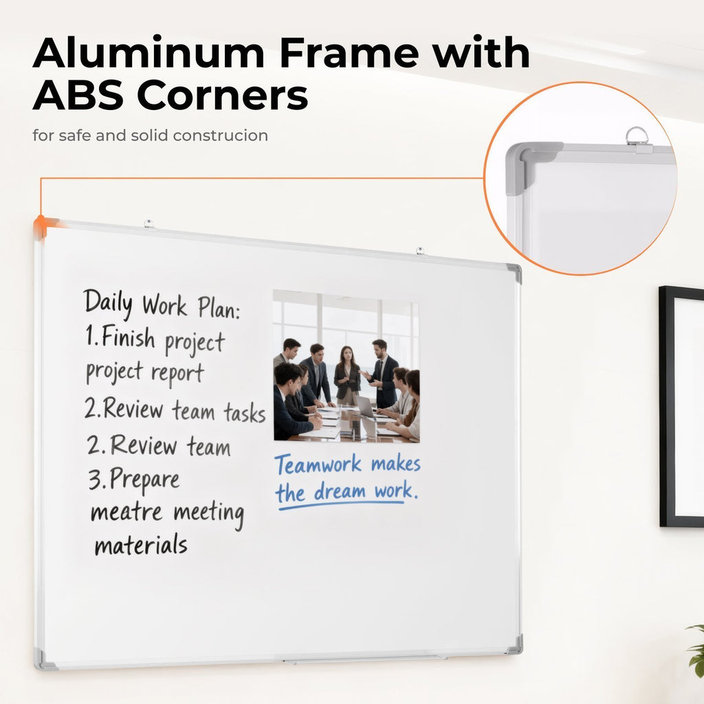 Lumivida Whiteboard Magnetic Dry-Erase Wall-Mounted Large WB02-1