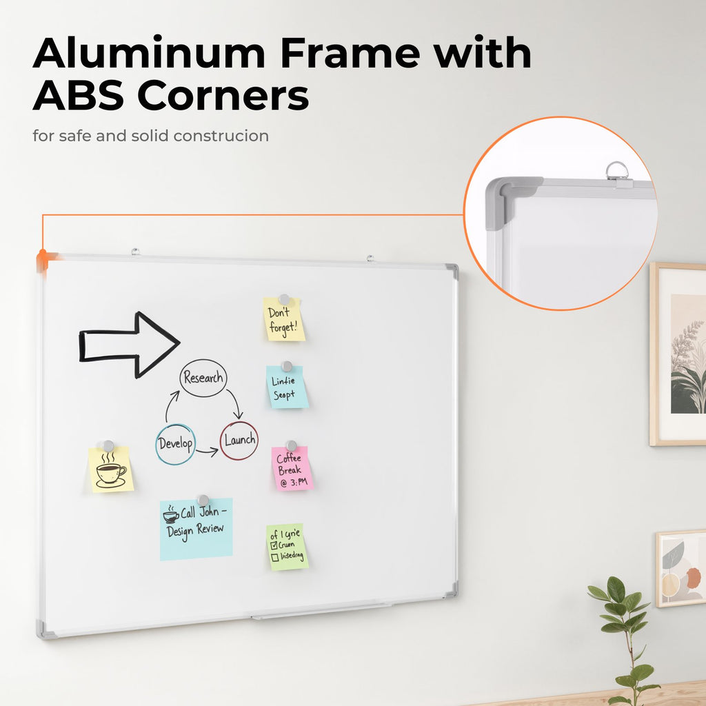 Lumivida Whiteboard Magnetic Dry-Erase Wall-Mounted Medium WB02-2