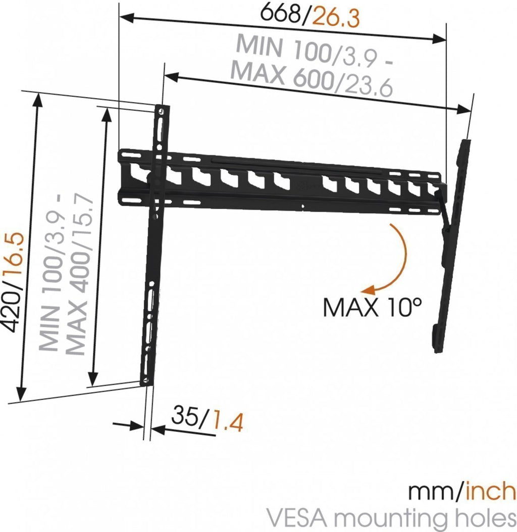 Vogels MA4010 TILT TV Wall Mount 40-65” Black