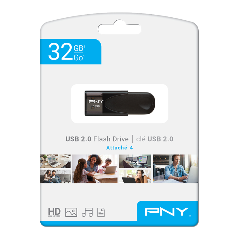 PNY Attache 4 USB 2.0 Stick 32GB Black