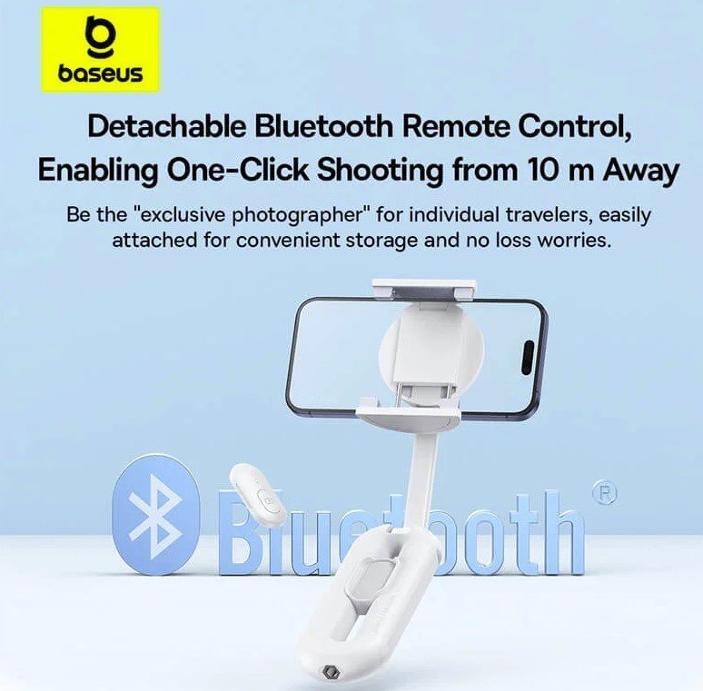 Baseus VA Selfie Stick TechShot Series Dual-Support White