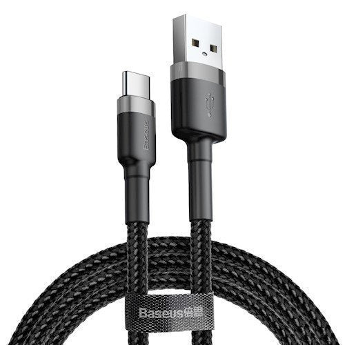 Baseus Cafule Braided Type-C Cable 2.0A 2.0m Grey