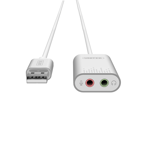 Unitek Y-247A USB Soundcard from USB to Stereo Audio Headset/Speaker and Microphone