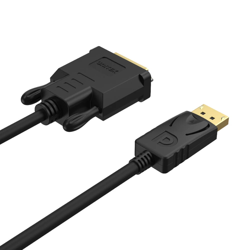 Unitek Y-5118BA Displayport to DVI Cable 1.8m Black/Gold Plated
