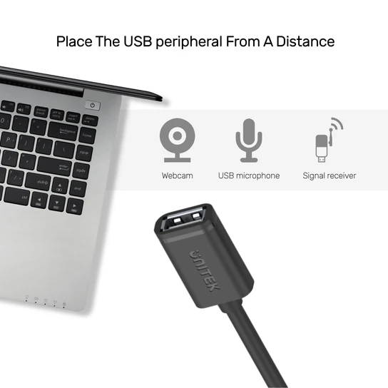 Unitek Y-C417GBK USB-A Male to USB-A Female Extension Cable 3m