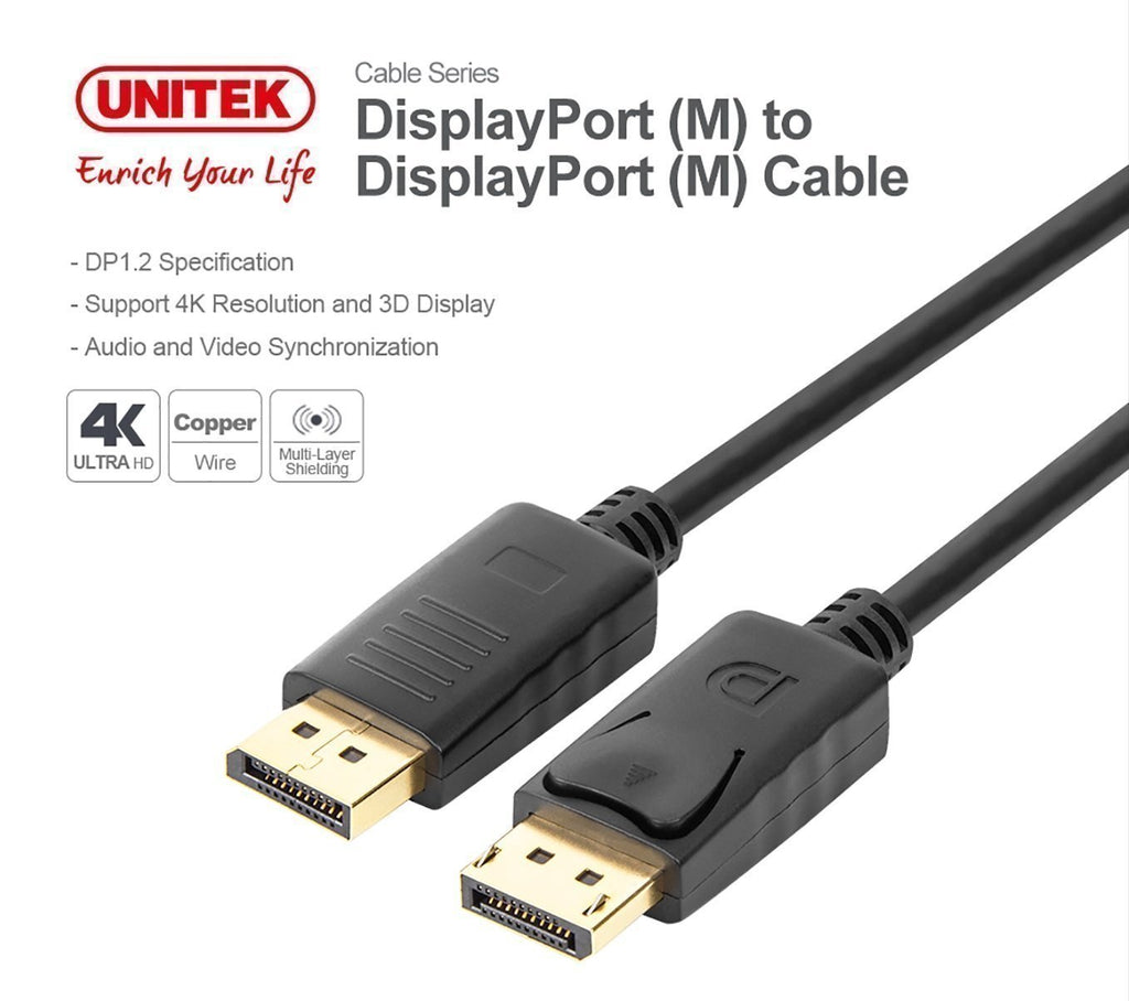 Unitek Y-C609BK DisplayPort Cable M-M 3.0m