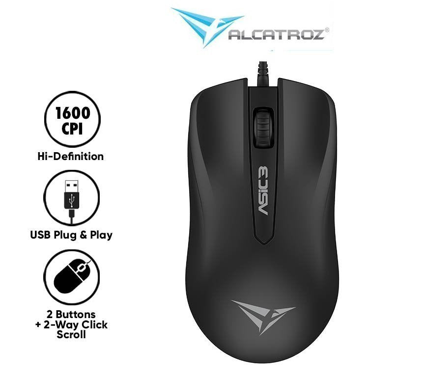 Alcatroz ASIC 3 Wired Mouse Black Blister