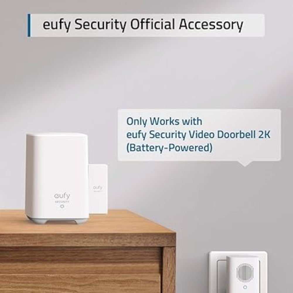 Anker Eufy Κουδούνι Πόρτας Ασφαλείας για HomeBase 2 Ποτέ μην Χάσετε Επισκέπτη, με Πλήρη Προσαρμογή Ήχων