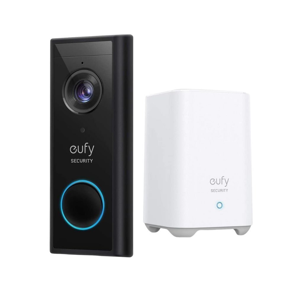 Anker Eufy Κουδούνι Πόρτας Ασφαλείας με Κάμερα, Wi-Fi Υψηλή Ανάλυση 2K και μαζί με Home Base