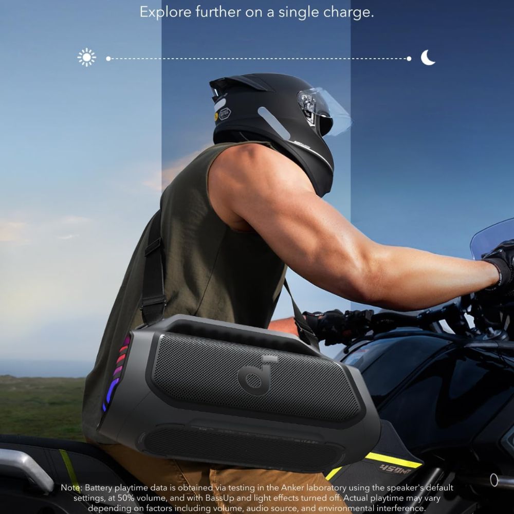 Anker Soundcore Boom 2 Plus Ισχυρό Bluetooth Ηχείο 140W με IPX7 Αδιάβροχο & Φωτισμό LED