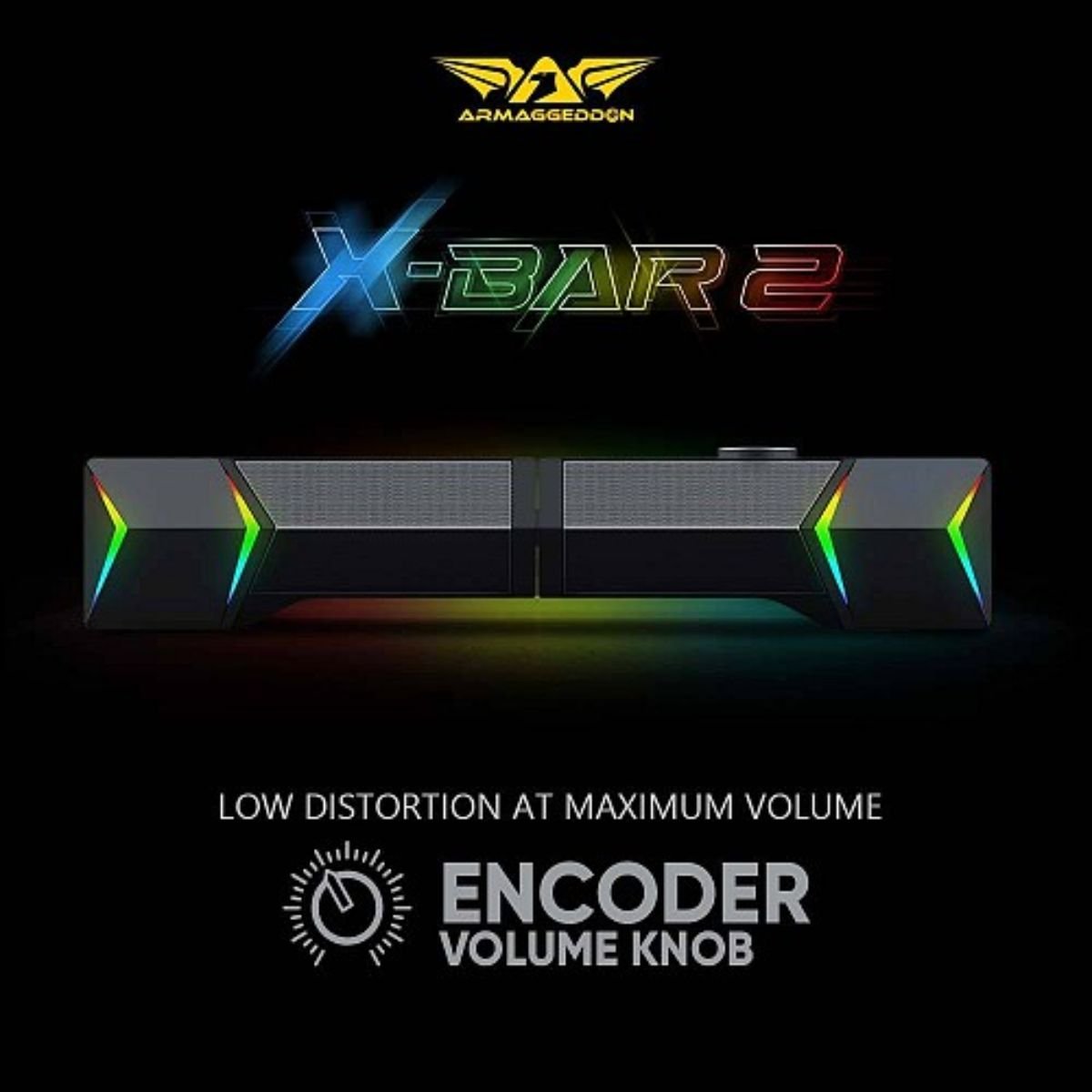 Armaggeddon X-Bar 2 Gaming Soundbar 12W με Bluetooth, RGB Φωτισμό & Αποσπώμενο Σχεδιασμό