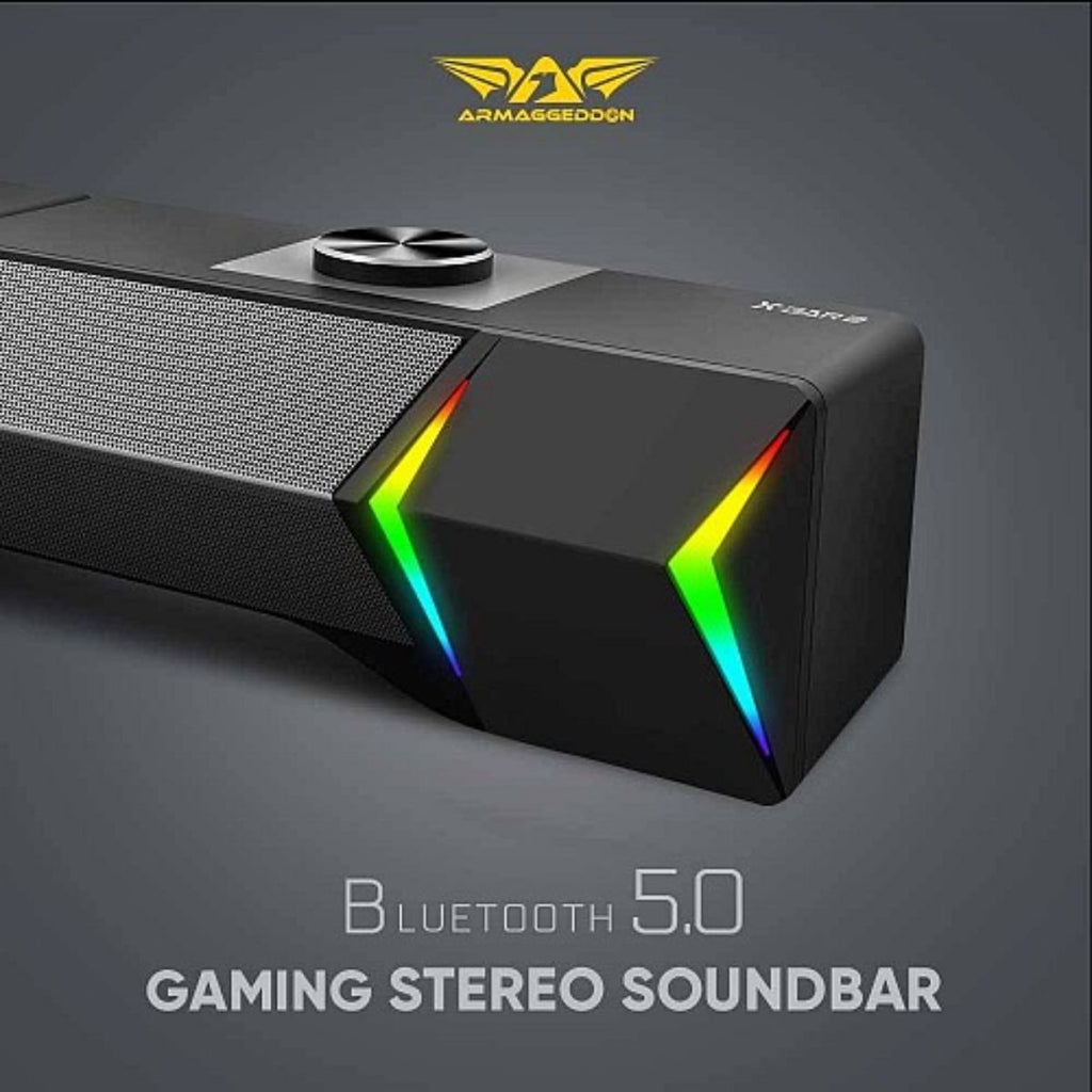 Armaggeddon X-Bar 2 Gaming Soundbar 12W με Bluetooth, RGB Φωτισμό & Αποσπώμενο Σχεδιασμό