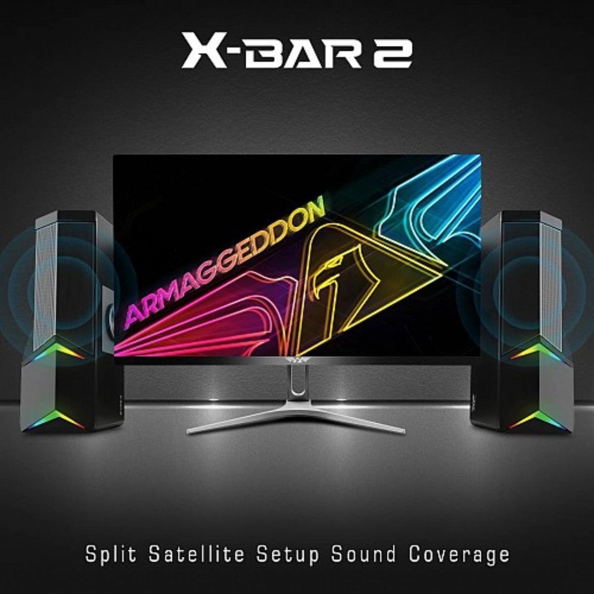 Armaggeddon X-Bar 2 Gaming Soundbar 12W με Bluetooth, RGB Φωτισμό & Αποσπώμενο Σχεδιασμό