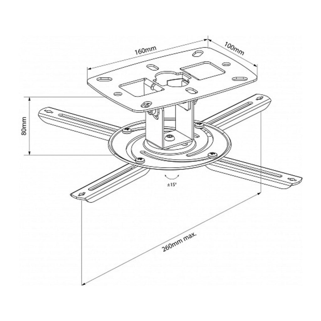 AV:Link Σταθερή Βάση Οροφής για Projector 8cm PJM80