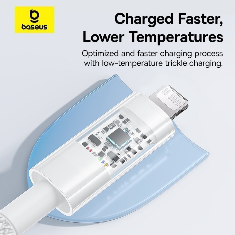 Baseus Cable Lightning to USB-C Gem Series 1.0m 20W White