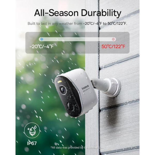 Baseus Security N1 plus Outdoor Camera 2K 2-Cam Kit White