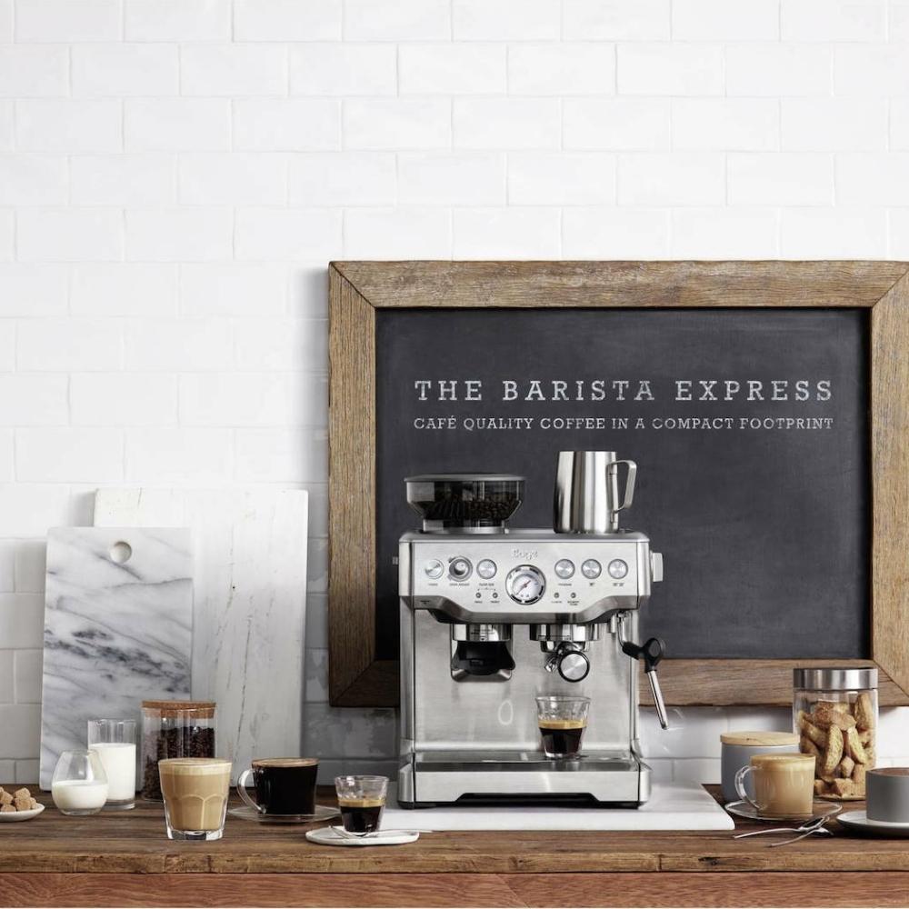 Sage TheSAGE Barista Express Μηχανή BES875UK Espresso 1850W Πίεσης 15bar με Μύλο Άλεσης