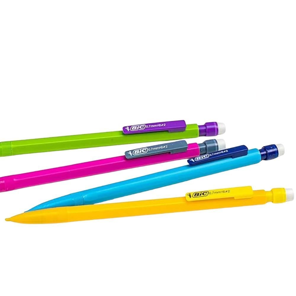 BIC Matic Fun Μηχανικά Μολύβια 0.7 mm με Ανταλλακτικά και Γόμα, Σετ 10 Χρωματιστών Τεμαχίων
