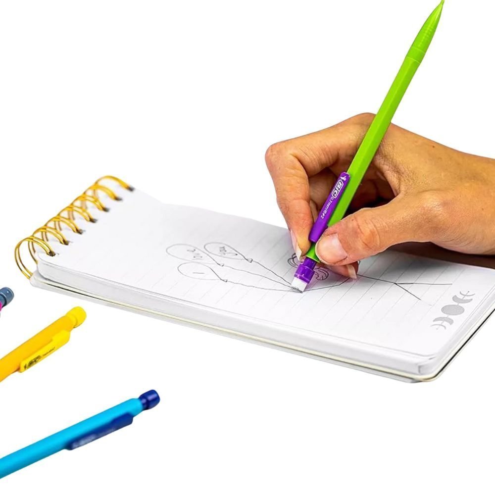 BIC Matic Fun Μηχανικά Μολύβια 0.7 mm με Ανταλλακτικά και Γόμα, Σετ 10 Χρωματιστών Τεμαχίων