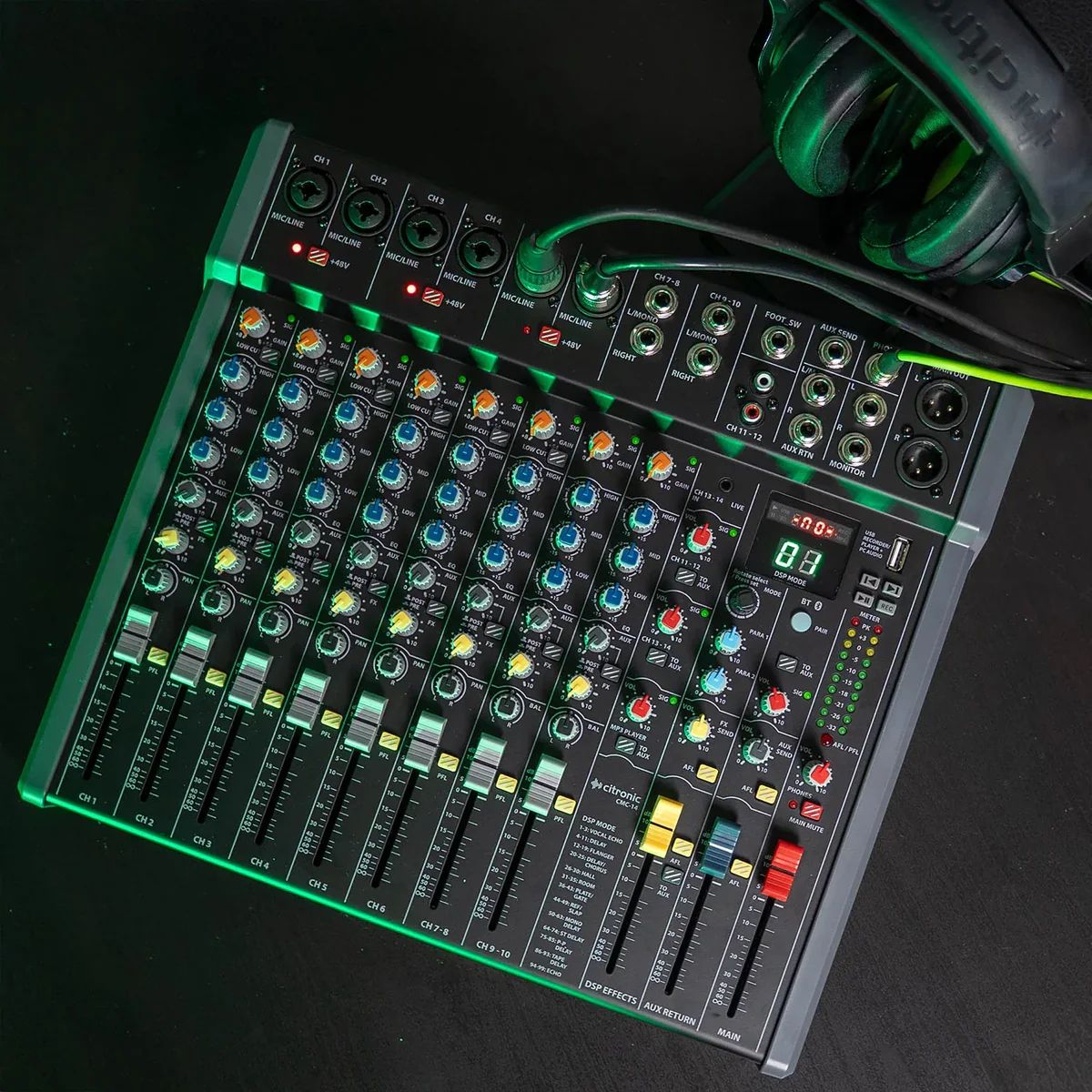 Citronic CMC-14 Live Mixer Μίκτης Ήχου 14 Καναλιών με DSP, Bluetooth & USB Εγγραφή/Αναπαραγωγή, 170.940UK