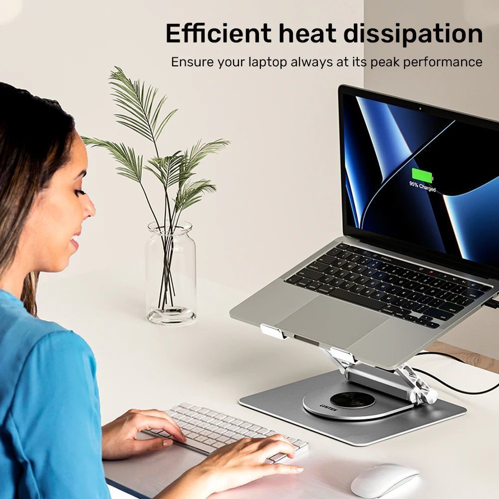 Unitek Stand for Laptop 360 Rotation & Hub HDMI/Lan/PD100W D1109B