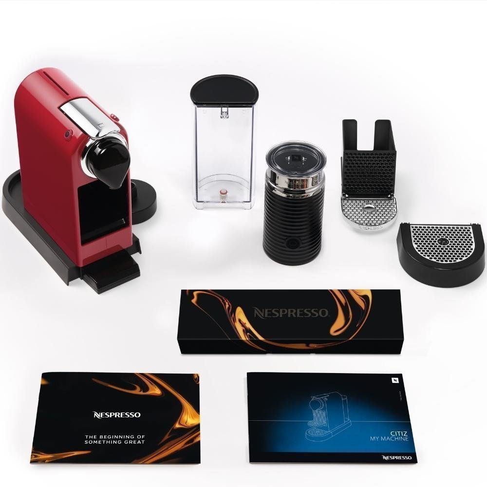 Nespresso Citiz & Milk D123 Καφετιέρα για Κάψουλες, Cherry