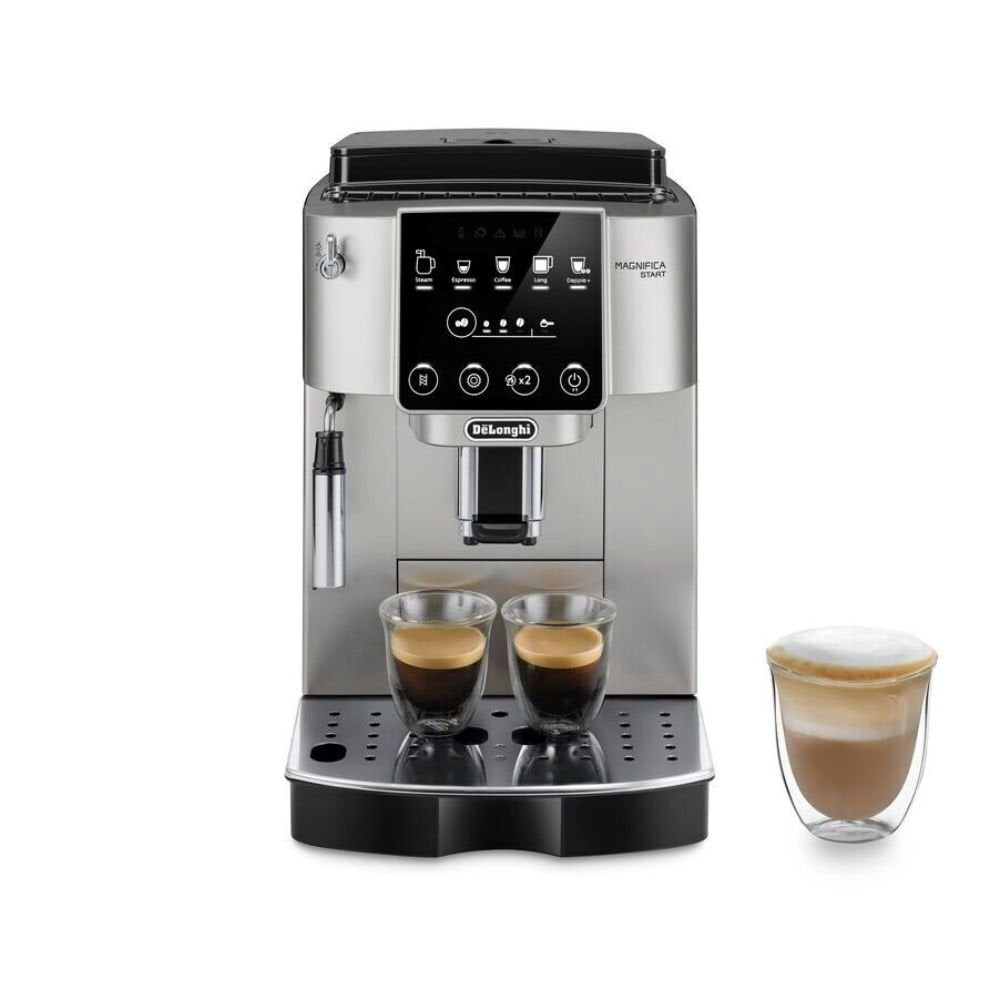 Delonghi Magnifica Start Αυτόματη Μηχανή Espresso 1450W Πίεσης 15bar με Μύλο Άλεσης Ασημί