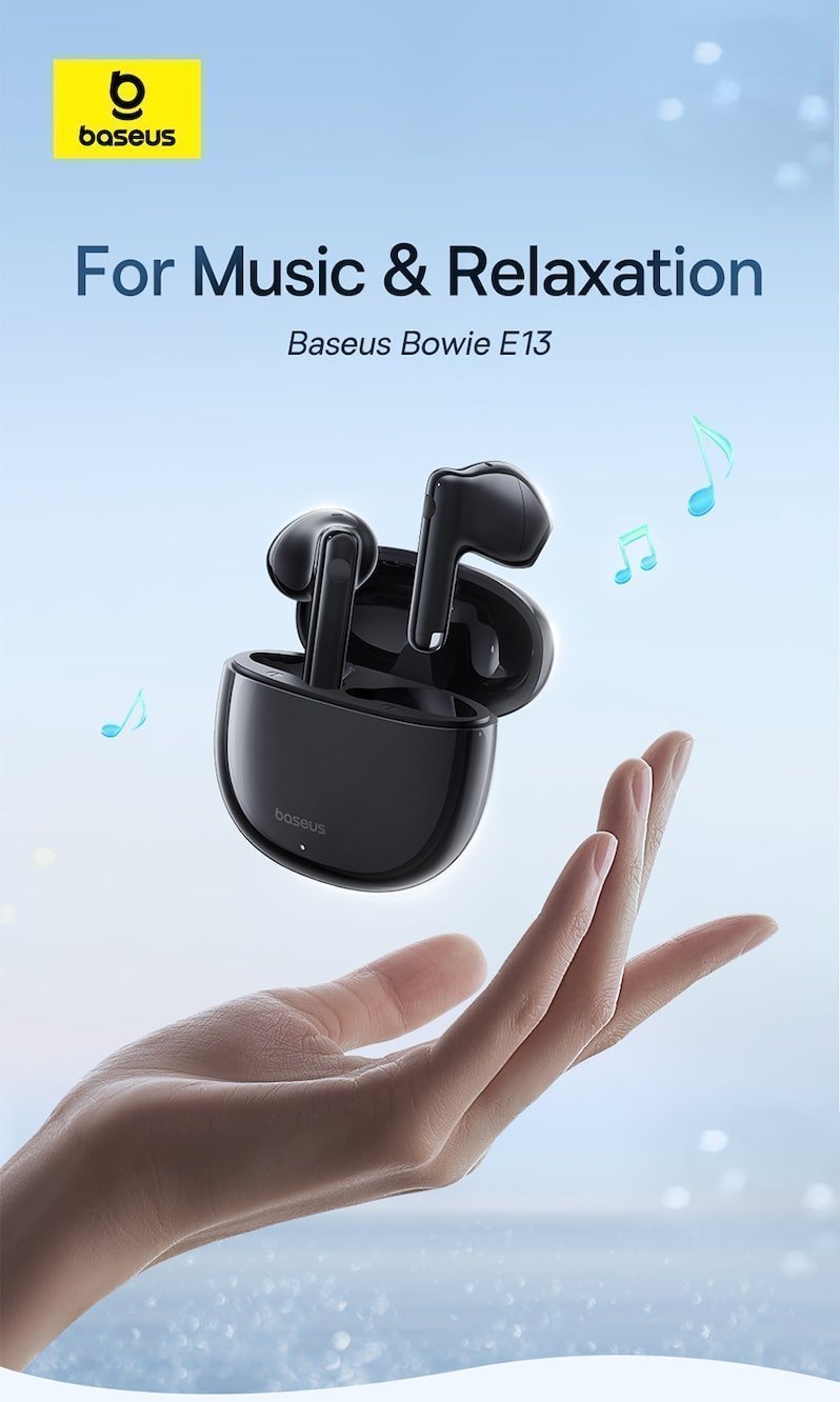 Baseus Headphones In Ear TWS Bowie E13 Galaxy Black