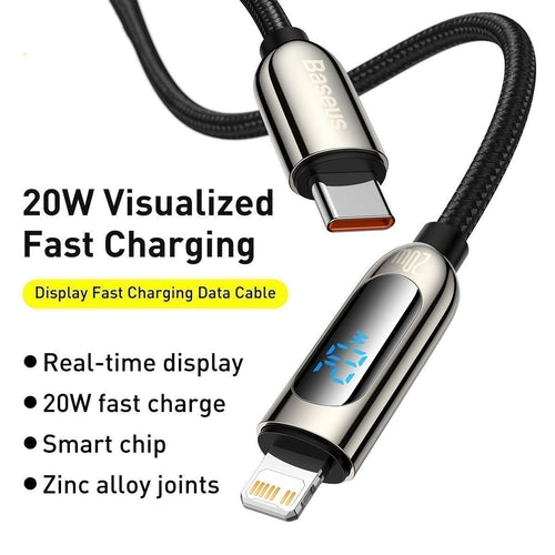 Baseus Cable Lightning to USB-C Display 20W 1m Black