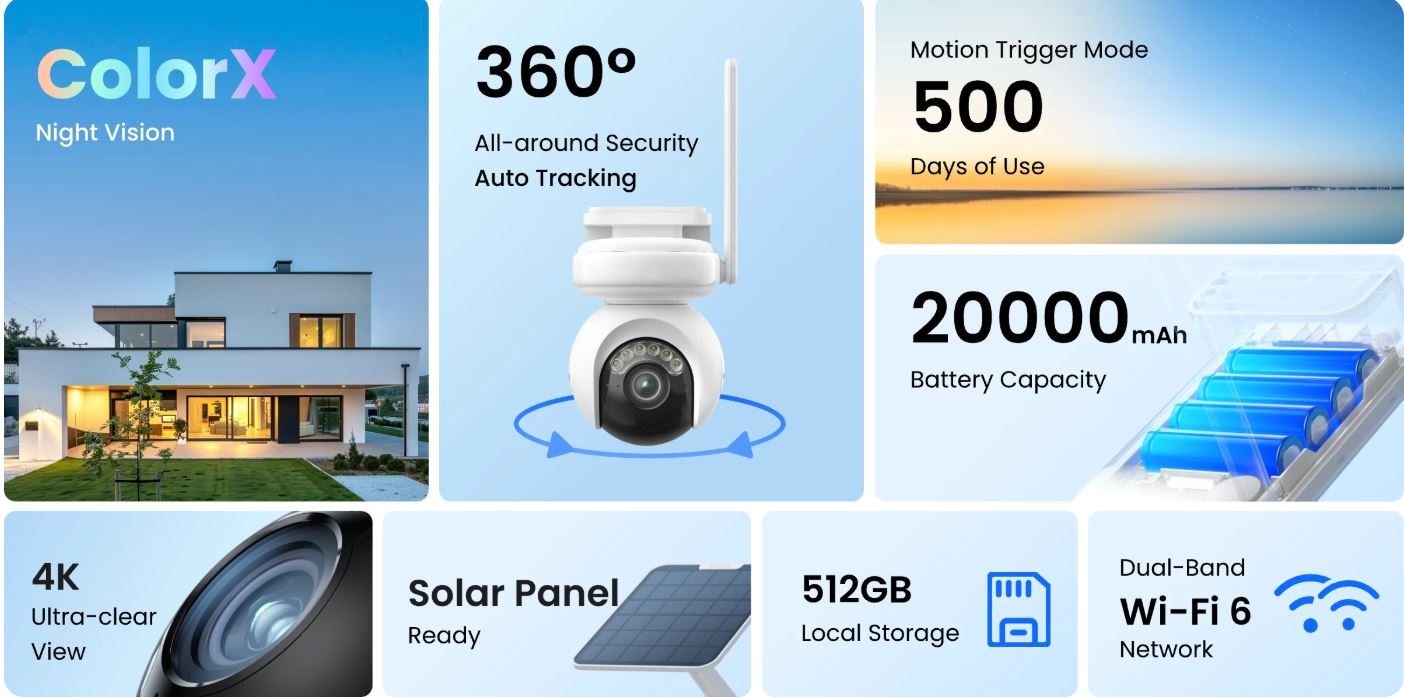 Reolink BP Outdoor Battery Camera 4K Altas (24/7 recording) (B660)