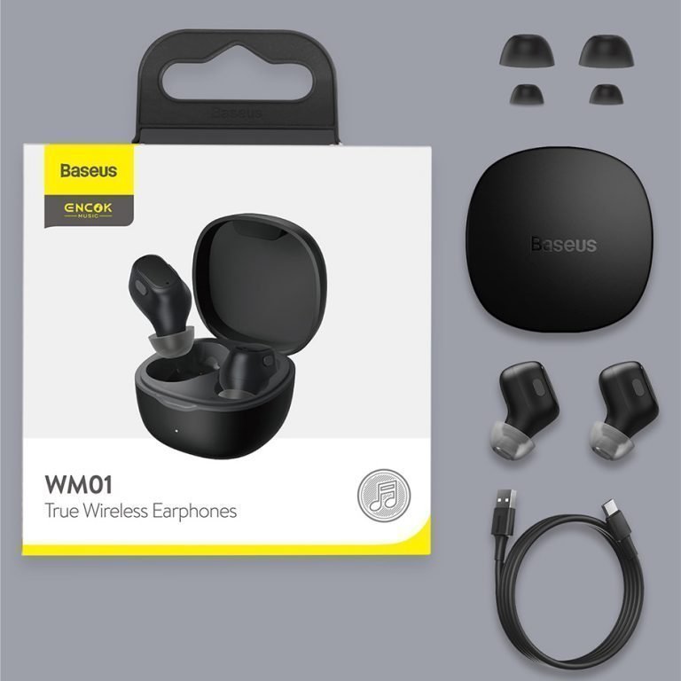 Baseus Headphones In Ear TWS Encok WM01 Black