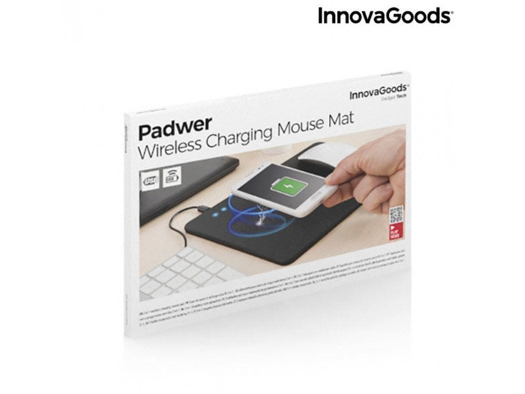 Mousepad 2 σε 1 Ασύρματος φορτιστής σε μαύρο χρώμα – InnovaGoods