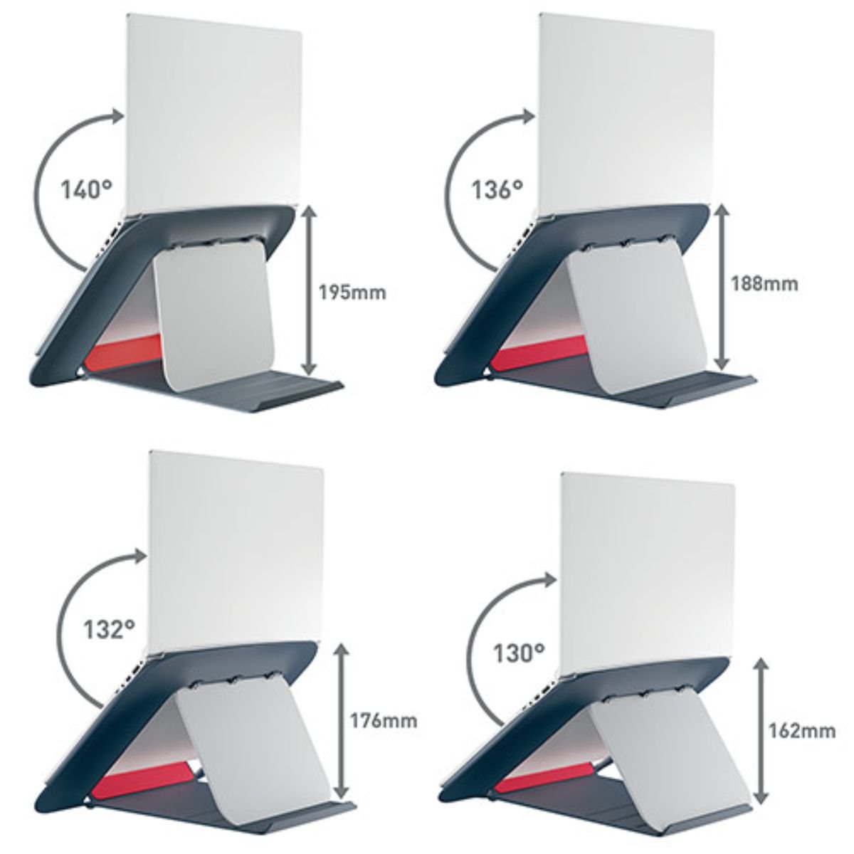 Leitz Ergo Cosy Ρυθμιζόμενη Βάση Laptop  για 13” έως 17” LEI-6426-89 Velvet Grey