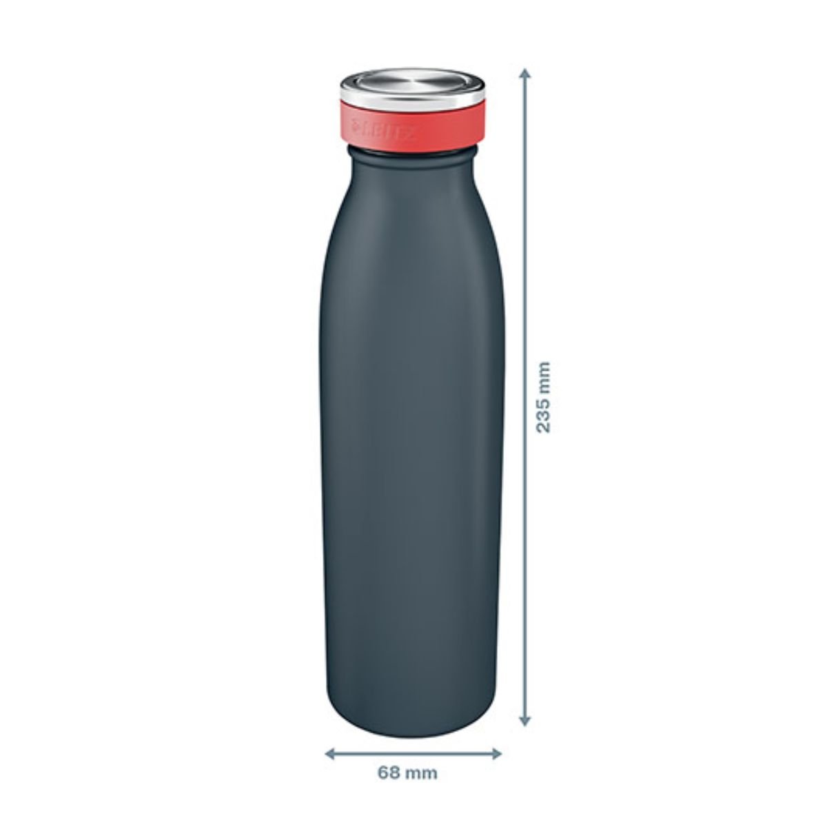 Leitz Cosy Θερμός Μπουκάλι 500ml από Ανοξείδωτο Ατσάλι LEI-9016-89 Velvet Grey