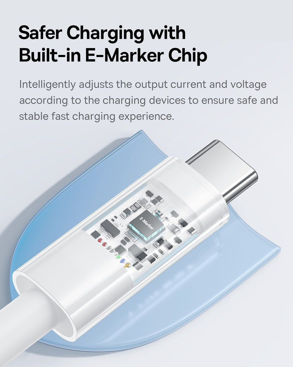 Baseus Cable USB-C to USB-C Gem Series 100W 1.0m White