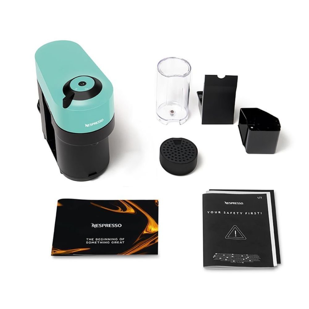 Nespresso Vertuo Pop Μηχανή Καφέ με Centrifusion™ Τεχνολογία & 6 Μεγέθη Ροφημάτων για Κάψουλες Vertuo,19bar, Aqua Mint
