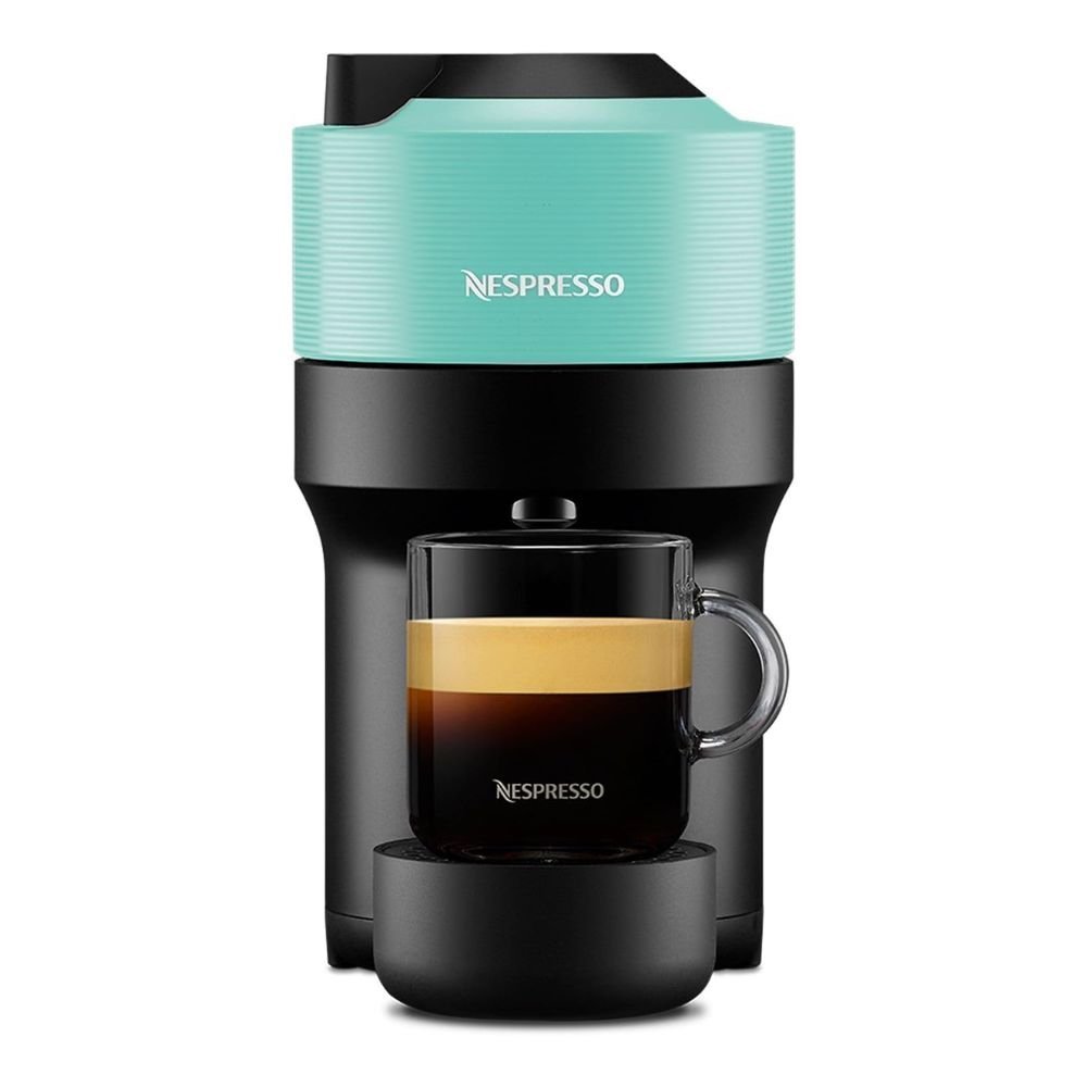 Nespresso Vertuo Pop Μηχανή Καφέ με Centrifusion™ Τεχνολογία & 6 Μεγέθη Ροφημάτων για Κάψουλες Vertuo,19bar, Aqua Mint