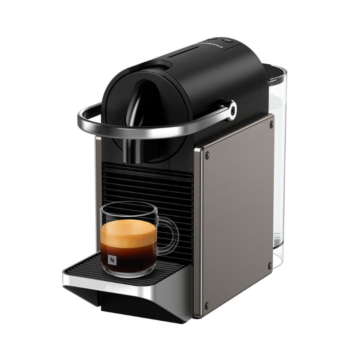 Nespresso Pixie Καφετιέρα Espresso & Lungo για Κάψουλες 19bar, Titan
