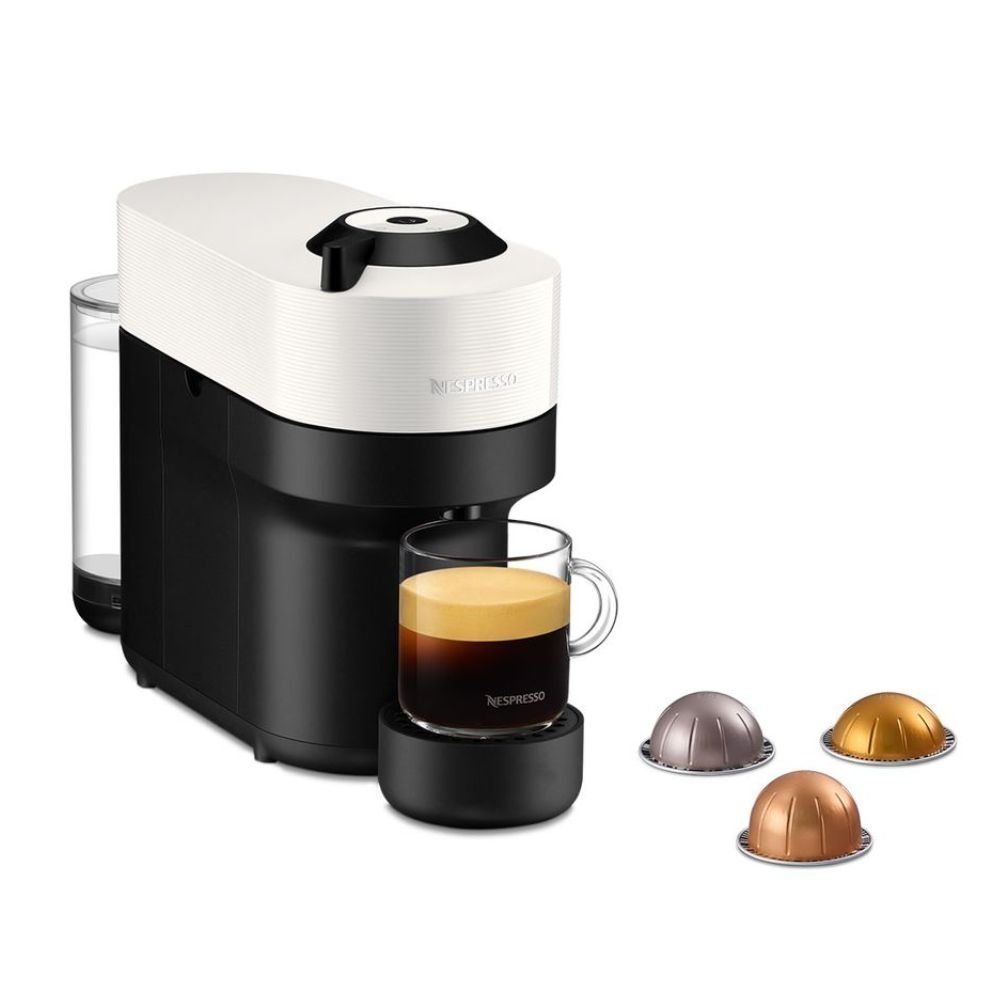 Nespresso Vertuo Pop Μηχανή Καφέ με Centrifusion™ Τεχνολογία & 6 Μεγέθη Ροφημάτων για Κάψουλες Vertuo,19bar, Coconut White