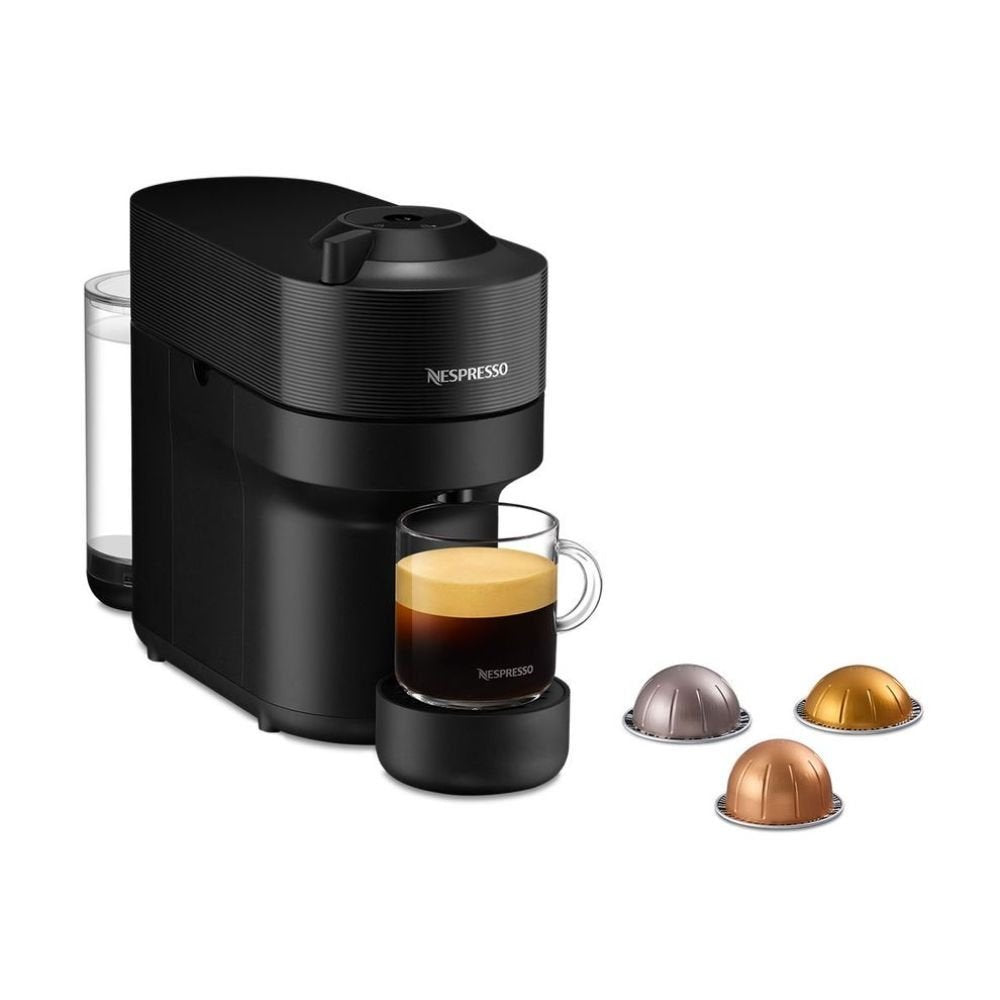 Nespresso Vertuo Pop Μηχανή Καφέ με Centrifusion™ Τεχνολογία & 6 Μεγέθη Ροφημάτων για Κάψουλες Vertuo,19bar, Liquorice Black