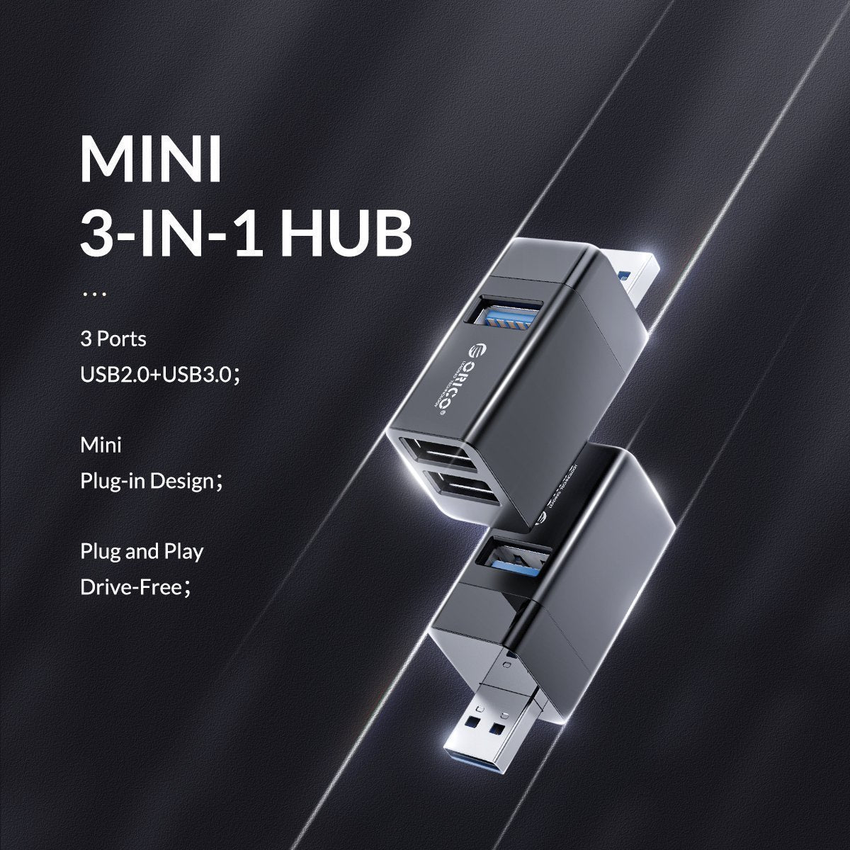 Orico USB-A Hub 3Port Mini Stick type MINI-U32