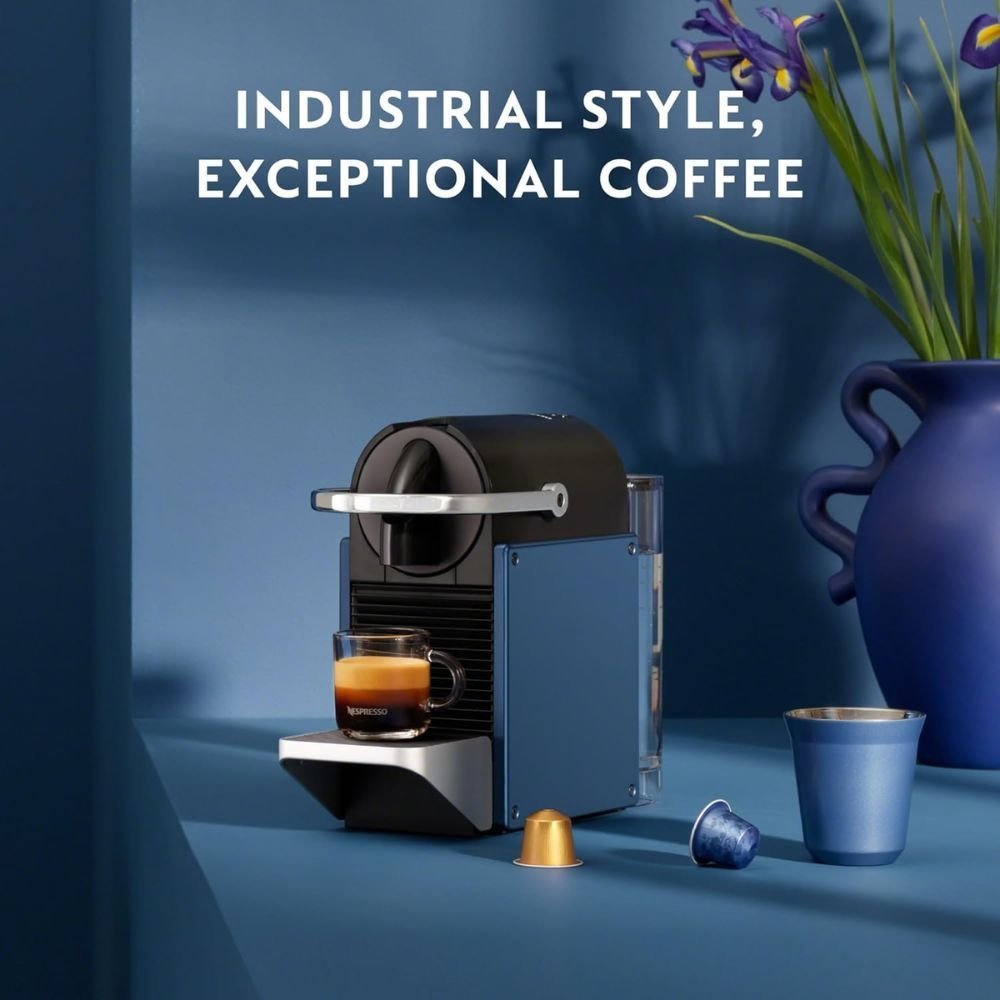 Nespresso Pixie Καφετιέρα Espresso & Lungo για Κάψουλες 19bar, Dark Blue
