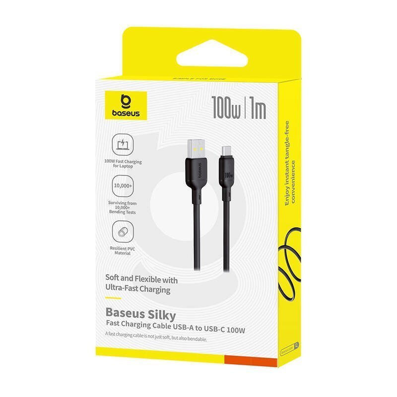 Baseus Cable USB-C to USB-A Silky Series 1.0m 100W Black