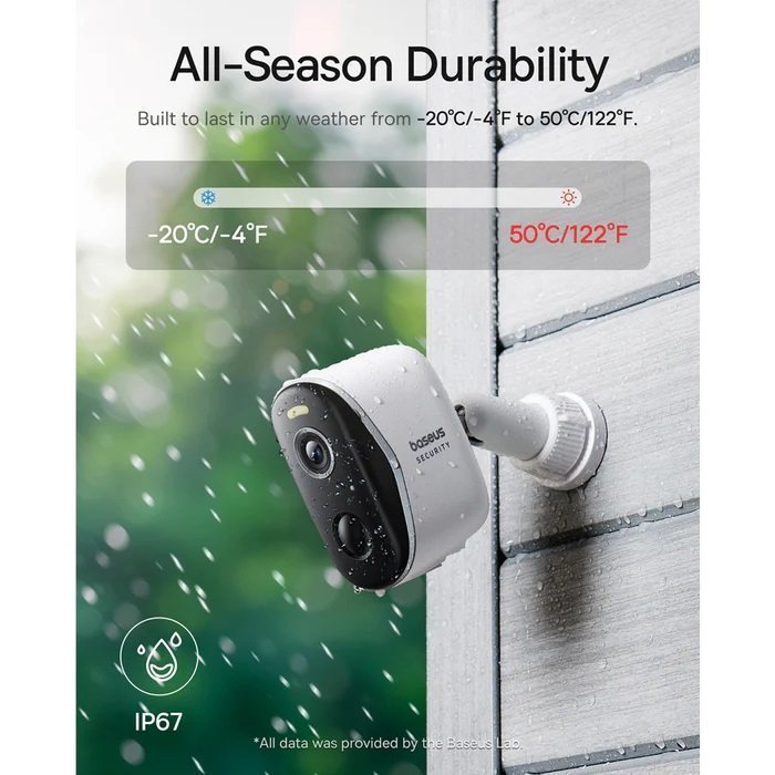 Baseus Security N1 Plus Outdoor Camera 2K Full Color White