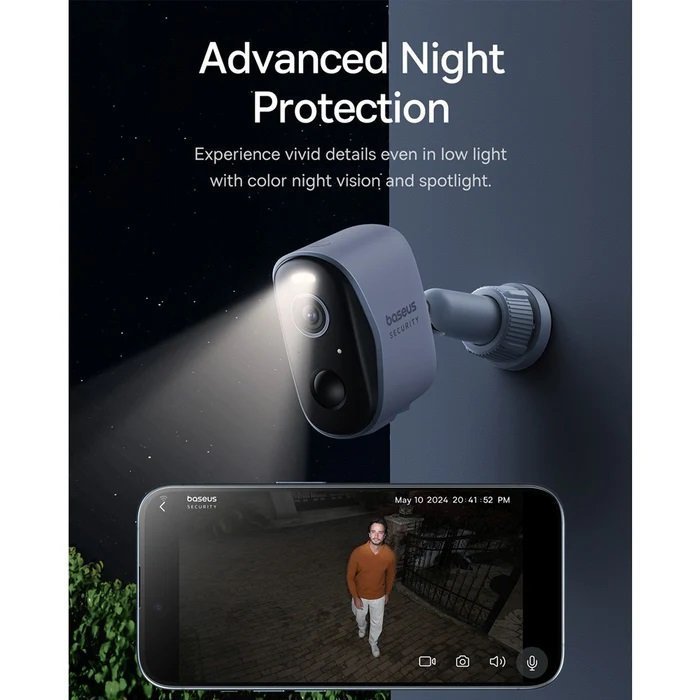 Baseus Security N1 Plus Outdoor Camera 2K Full Color White